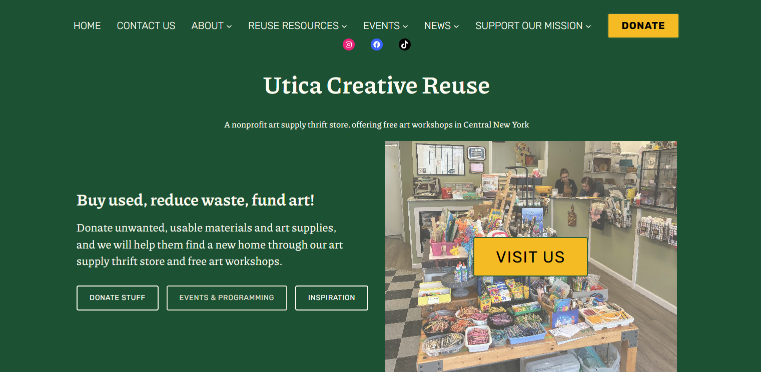 Utica Creative Reuse Center SEO case study